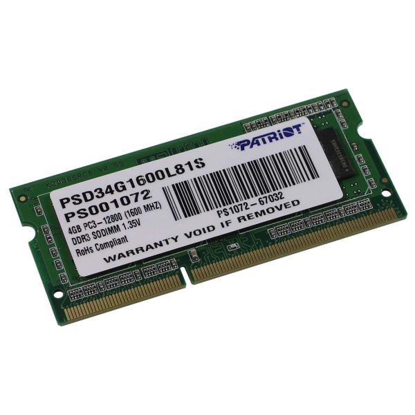 Patriot 4GB Signature DDR3 1600Mhz (PSD34G1600L81S)