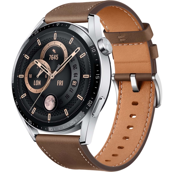 HUAWEI GT 3 JPT-B19 Stainless Steel / Brown Leather