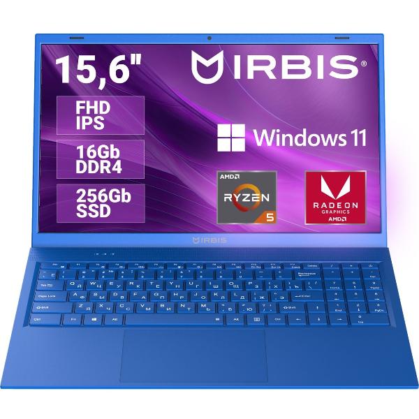 Ноутбук Irbis 15NBC1007/15.6"/AMD Ryzen 5 5600H/16/256/Win/Blue