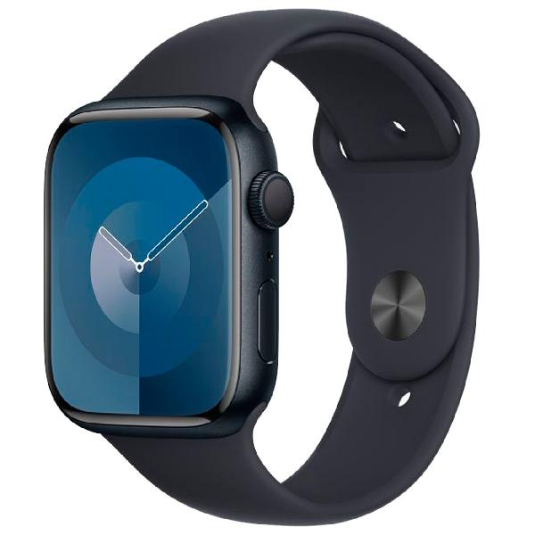 Смарт-часы Apple Watch Series 9 45mm Midnight Aluminum Case with Midnight Sport Band, размер S/M (MR993)