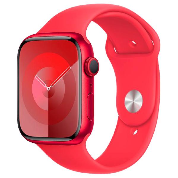 Смарт-часы Apple Watch Series 9 41mm (PRODUCT) RED Aluminum Case with Red Sport Band, размер S/M (MRXG3)