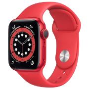 Изображение товара Восстановленные смарт-часы Apple Watch Series 6 44mm PRODUCT(RED) Aluminum Case with Red Sport Band (M00M3), отличный
