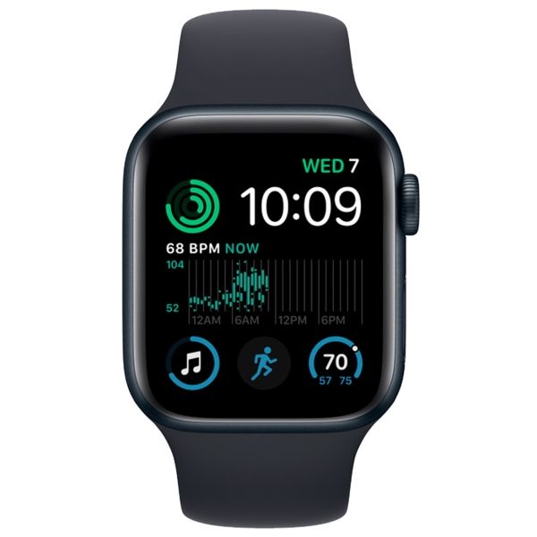Изображение товара Восстановленные смарт-часы Apple Watch SE 2022 44mm Midnight Aluminum Case with Midnight Sport Band, размер Regular (MNK03), хороший