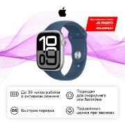 Изображение товара Смарт-часы Apple Watch S10 42mm S/M Silver Denim SB (MWWA3)