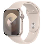 Изображение товара Восстановленные смарт-часы Apple Watch Series 9 41mm Starlight Aluminum Case with Starlight Sport Band, размер M/L (MR8U3), хороший