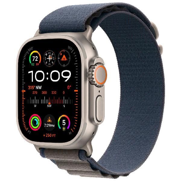 Восстановленные смарт-часы Apple Watch Ultra 2 49mm Titanium Case with Blue Alpine Loop (MREP3), отличный