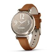 Изображение товара Спортивные часы Garmin Lily 2 Classic 35.4mm Gold, коричневый ремешок