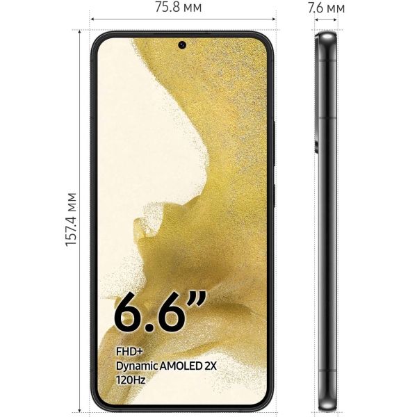 Изображение товара Восстановленный смартфон Samsung Galaxy S22+ 8/128GB Phantom Black, хороший