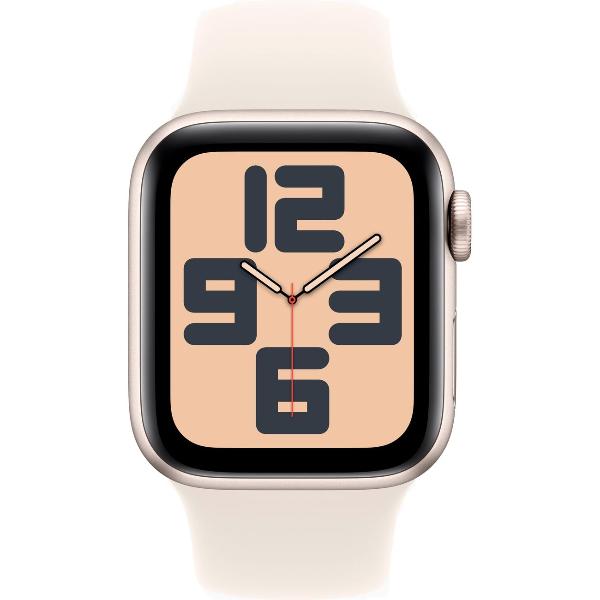 Изображение товара Восстановленные смарт-часы Apple Watch SE 2024 40mm Starlight Aluminum Case with Starlight Sport Band, размер S/M (MXEF3), отличный