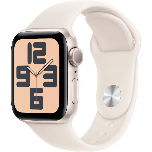 Восстановленные смарт-часы Apple Watch SE 2024 40mm Starlight Aluminum Case with Starlight Sport Band, размер S/M (MXEF3), как новый