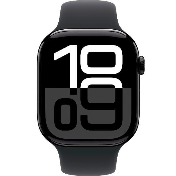 Изображение товара Восстановленные смарт-часы Apple Watch Series 10 46mm Jet Black Aluminum Case with Midnight Sport Band, размер S/M, отличный