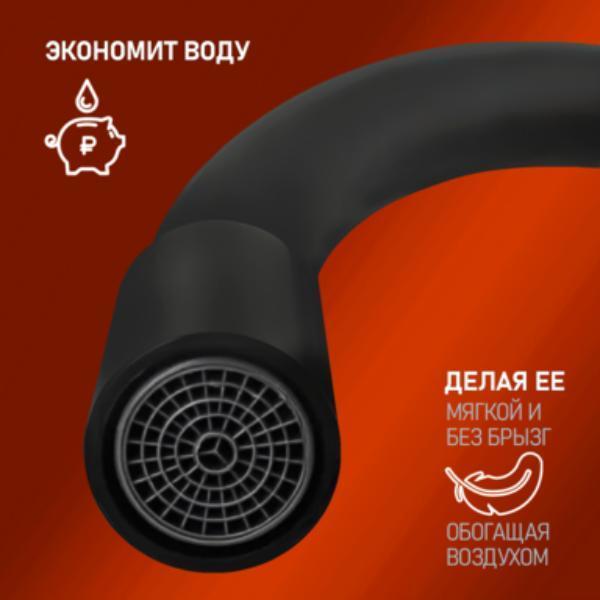 Изображение товара Смеситель ALFI Смеситель для кухни Alfi LF100244 цвет Черный матовый