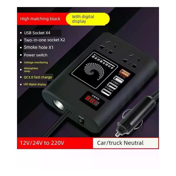 Изображение товара Автомобильное зарядное устройство UNIMALL 911 с дисплеем для смартфонов