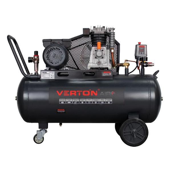 Изображение товара Компрессор ременной VERTON Air AC-100/510R (230/50 В/Гц,масл.рем.510л/м,100л,10б,2,5кВт,2800об/мин,италь.тип,рапид.асинх. однофаз.)