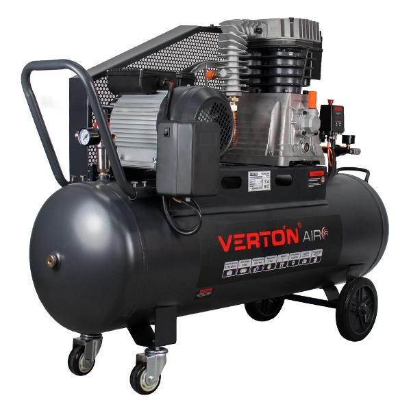 Изображение товара Компрессор ременной VERTON Air AC-150/700R (230/50 В/Гц,масл.рем.700л/м,150л,10 б,3,7 кВт,2800об/мин,италь.тип,рапид.асинх. однофаз.)