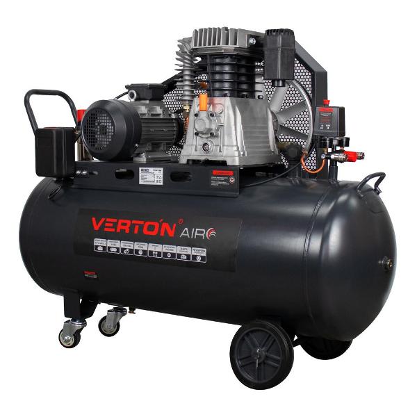 Изображение товара Компрессор ременной VERTON Air AC-200/700R (380/50 В/Гц,масл.рем.700л/м,200л,10б,4,0кВт,2800об/мин,италь.тип,рапид.асинх. трехфаз.)