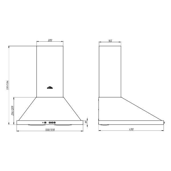 Изображение товара Вытяжка Elikor Оптима 50П-400-К3Л белая