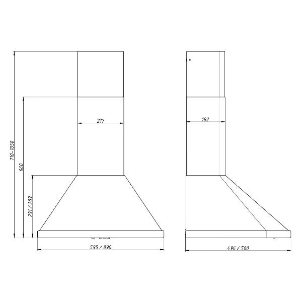 Изображение товара Вытяжка Elikor Сигма 60П-650-К3Д антрацит/ бронза