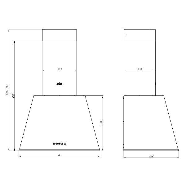 Изображение товара Вытяжка Elikor Гамма 60П-650-Э3Д