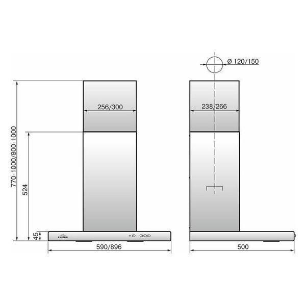 Изображение товара Вытяжка Elikor Квадра 60П-430-К3Д белая
