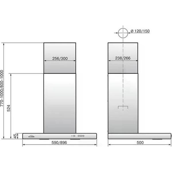 Изображение товара Вытяжка Elikor Квадра 60Н-430-К3Д нержавеющая сталь