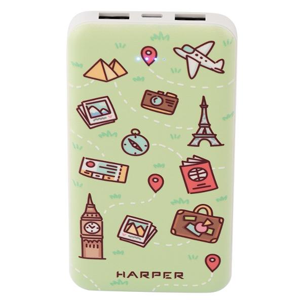 Внешний аккумулятор Harper PB-0025 travel зеленый