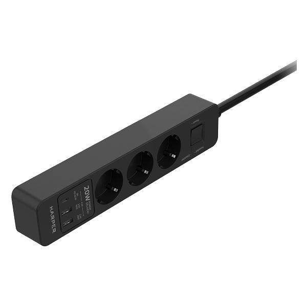 Изображение товара Удлинитель Harper UCH-440 Black PD3.0