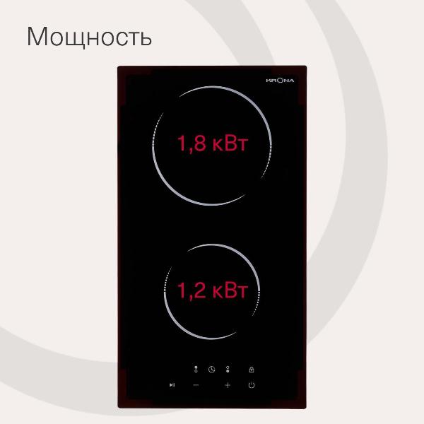 Изображение товара Встраиваемая электрическая панель Krona TEMPO 30 черная