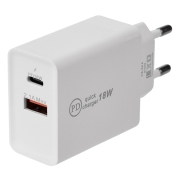 Изображение товара Сетевое зарядное устройство Rexant Type-C + USB 3.0 Quick charge