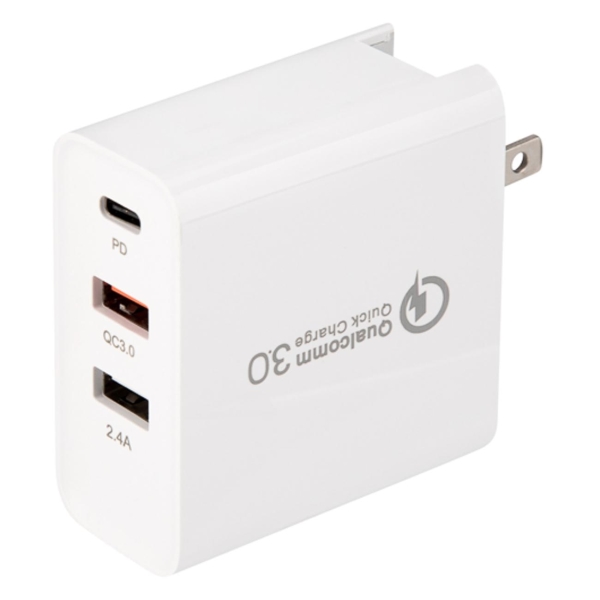 Изображение товара Сетевое зарядное устройство Rexant 2xUSB + USB Type-С Quick charge