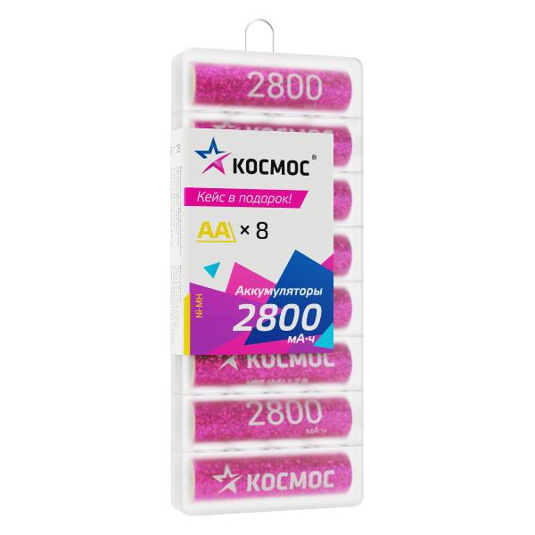 Изображение товара Аккумулятор Космос АА 2800mAh Ni-Mh, 8 шт.