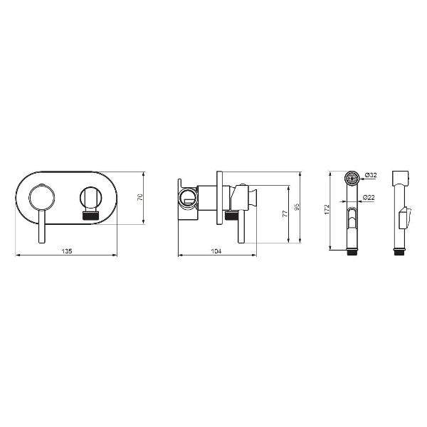 Изображение товара Гигиенический душ Damixa 2.120003E8