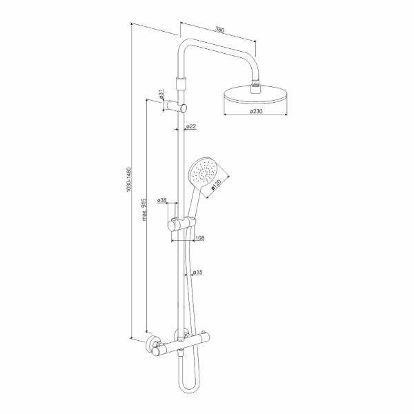Изображение товара Душевая система Damixa DX218091300