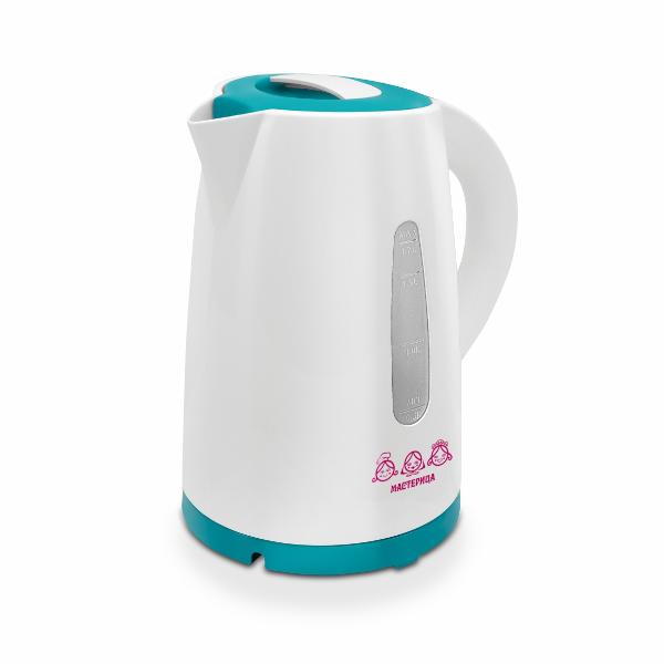 Изображение товара Электрочайник Мастерица ЕК-1701M белый/бирюзовый