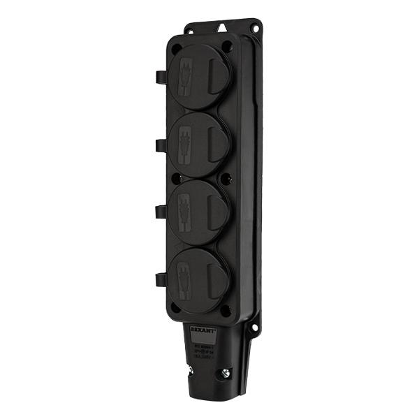 Изображение товара Силовой разъем Rexant четырехместная 16А с/з IP54 каучук (111-114)