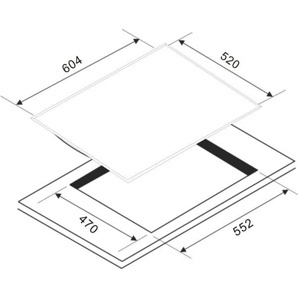 Изображение товара Встраиваемая газовая панель независимая Zigmund & Shtain MN 84.61 S