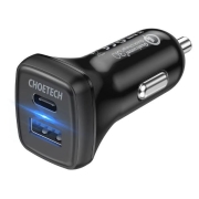 Изображение товара Автомобильное зарядное устройство Choetech QC 3,0+PD 20 Вт, 38 Вт TC0005
