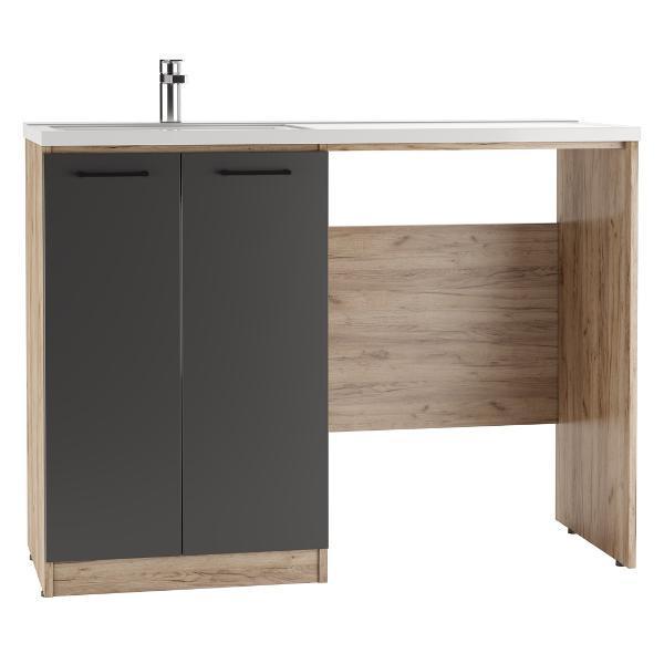 Изображение товара Тумба под умывальник Домино Космос 120 лев/прав Craft с корзиной