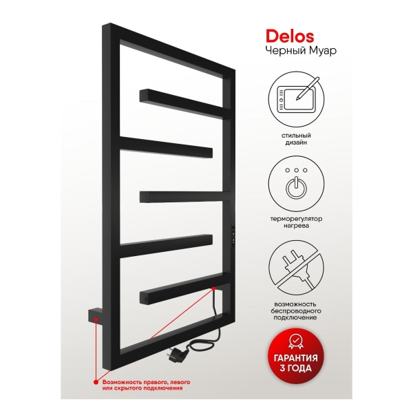 Изображение товара Полотенцесушитель электрический Indigo Delos