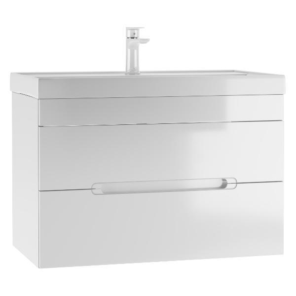 Изображение товара Тумба подвесная под умывальник Домино Maria 80 Malta с двумя ящ. В2 белая