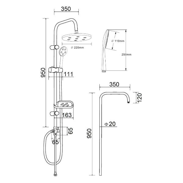 Изображение товара Душевая система OneLife OL11cr