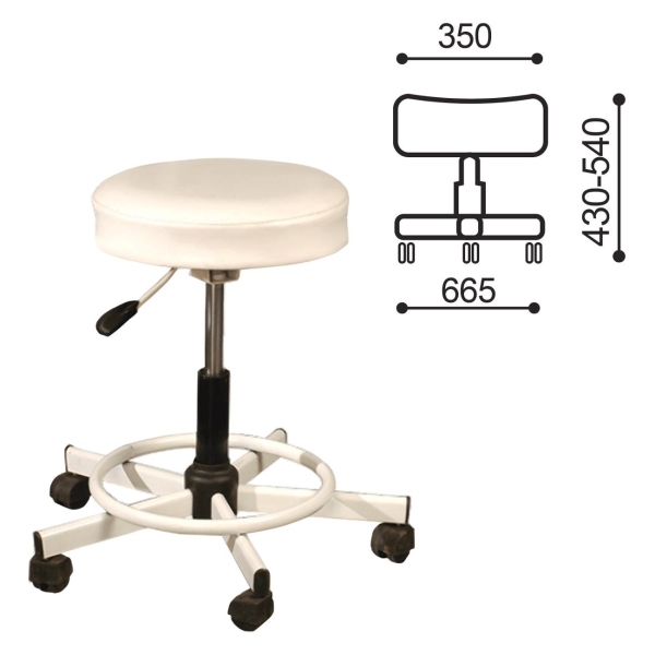 Изображение товара Кресло компьютерное РС12 кожзам белое 531644
