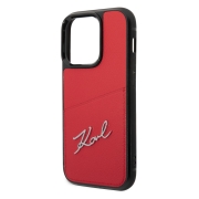 Изображение товара Чехол Karl Lagerfeld на iPhone 14 Pro Max PU leather Cardslot Red