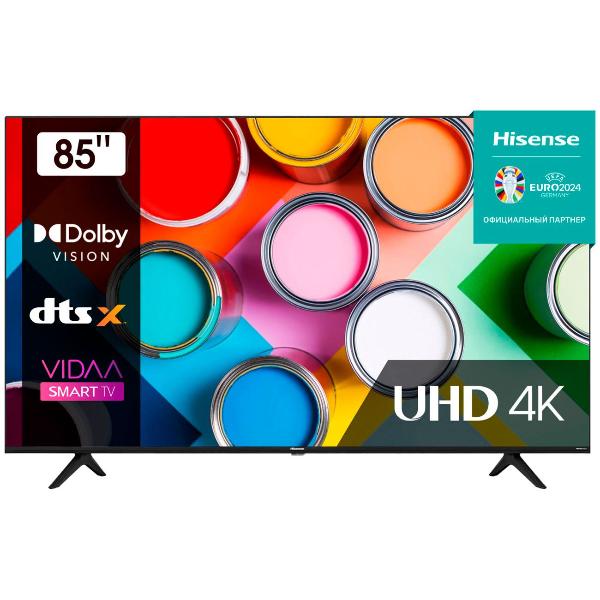 Телевизор Hisense 85 85A6BG Smart 6 черный