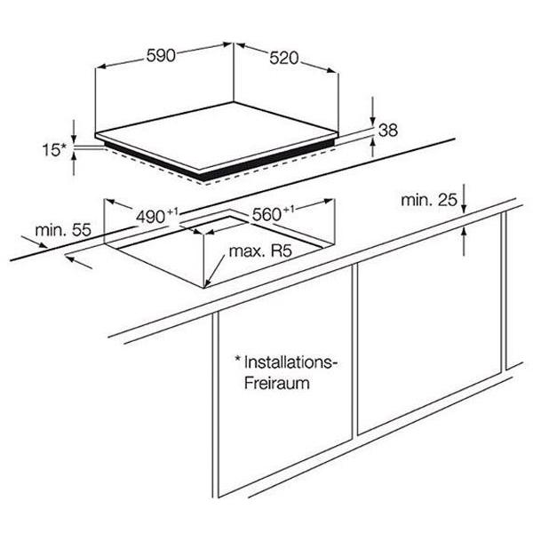 Изображение товара Встраиваемая электрическая панель Electrolux EHF 6343 FOK