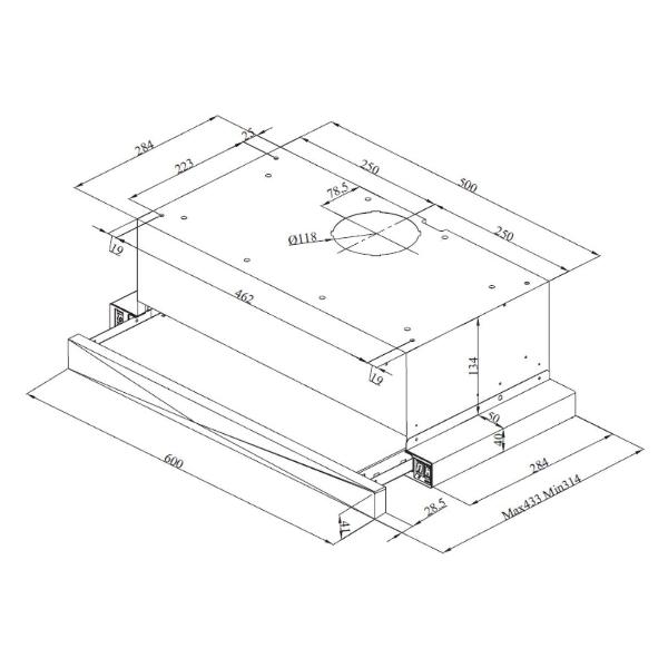 Изображение товара Вытяжка встраиваемая в шкаф Beko HNT62210B