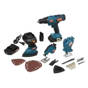 Изображение товара Шуруповерт аккумуляторный с сменными насадками 4 в 1 Sturm! CMT1802