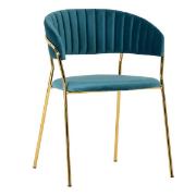 Изображение товара Стул Bradex Turin бирюзовый с золотыми ножками