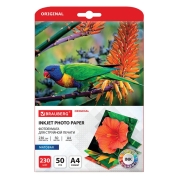 Изображение товара Фотобумага для принтера Brauberg матовая А4 230г/м2 50л 363991