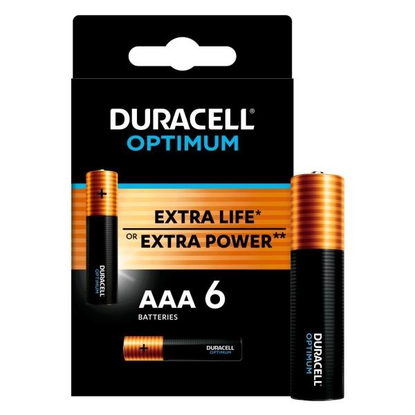 Изображение товара Батарейка Duracell Optimum ААА LR03 6шт